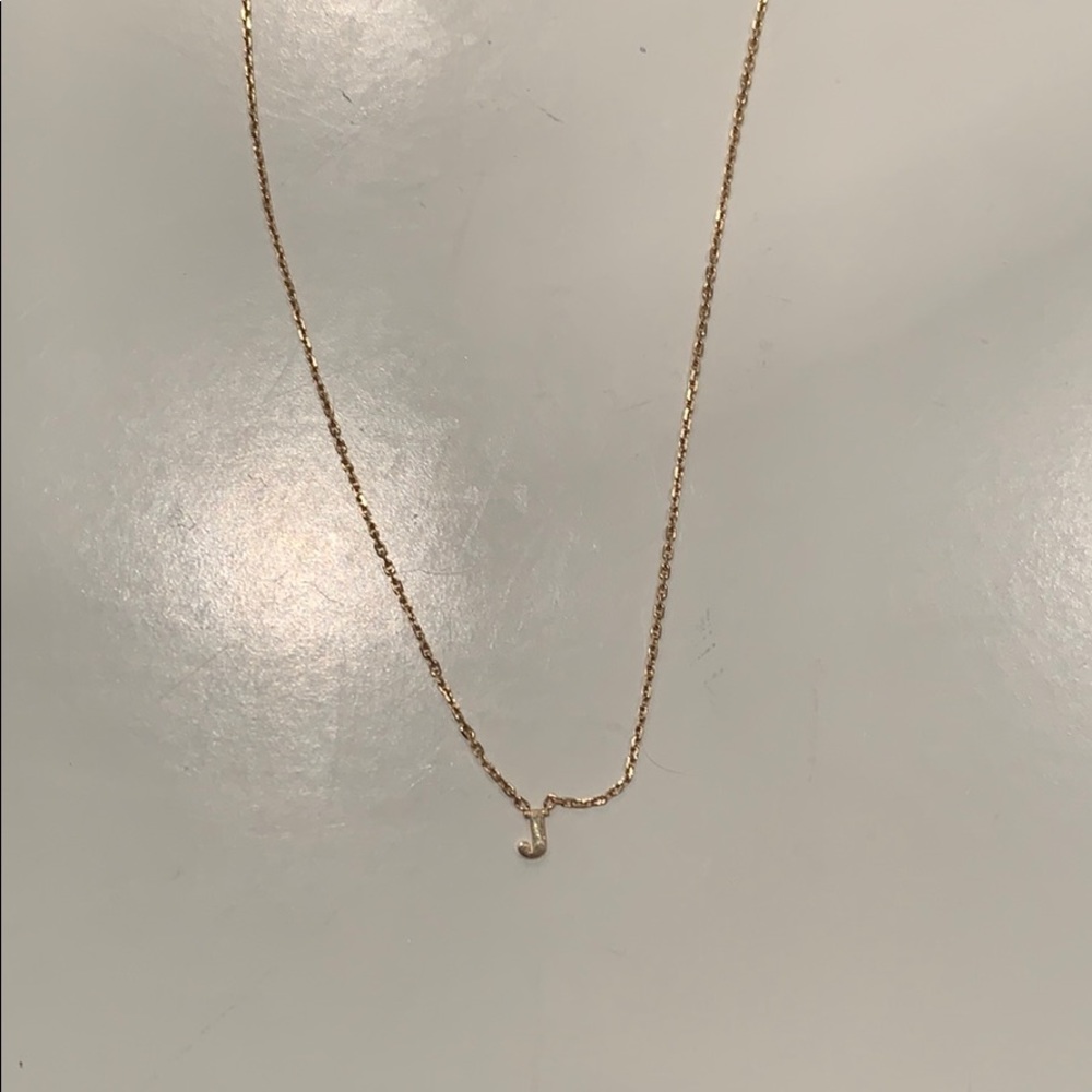 gold “J” necklace